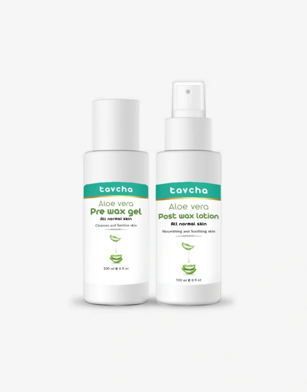 tavcha pre wax gel and post wax lotion